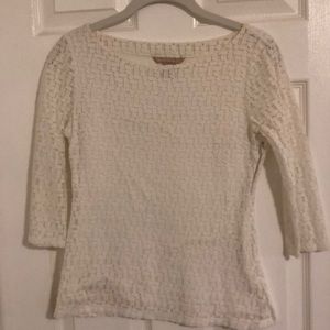 Banana Republic White Mod Blouse
